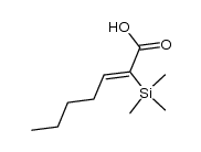 (Z)-2-(trimethylsilyl)-2-heptenoic acid Structure