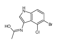 N-(5-Bromo-4-chloro-1H-indol-3-yl)acetamide结构式