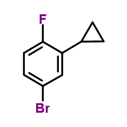 4-Bromo-2-cyclopropyl-1-fluorobenzene结构式