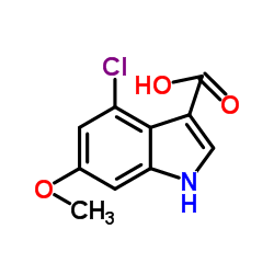 4-Chloro-6-methoxy-1H-indole-3-carboxylic acid structure