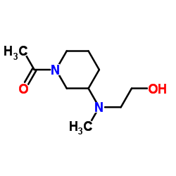 1-{3-[(2-Hydroxyethyl)(methyl)amino]-1-piperidinyl}ethanone结构式