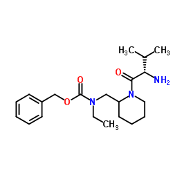 Benzyl ethyl{[1-(L-valyl)-2-piperidinyl]methyl}carbamate结构式