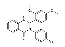 2-(2',4'-dimethoxyphenyl)-3-(4'-chlorophenyl)-1,2,3,4-tetrahydroquinazoline-4-one Structure