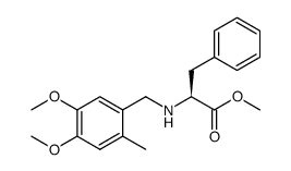 (S)-methyl 2-(4,5-dimethoxy-2-methylbenzylamino)-3-phenylpropanoate结构式