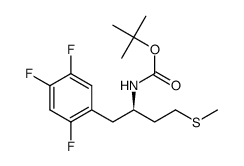 tert-butyl (R)-(4-(methylthio)-1-(2,4,5-trifluorophenyl)butan-2-yl)carbamate结构式