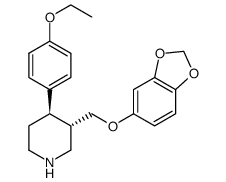 (3S,4R)-3-((benzo[d][1,3]dioxol-5-yloxy)methyl)-4-(4-ethoxyphenyl)piperidine结构式