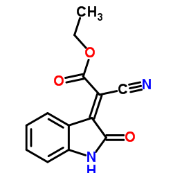 ETHYL 2-NITRILO-2-(2-OXOINDOLIN-3-YLIDENE)ACETATE结构式