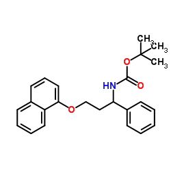 N-[3-(1-Naphthalenyloxy)-1-phenylpropyl]carbamic Acid 1,1-Dimethylethyl Ester Structure
