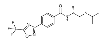 (R)-N-(1-(isopropyl(methyl)amino)propan-2-yl)-4-(5-(trifluoromethyl)-1,2,4-oxadiazol-3-yl)benzamide Structure