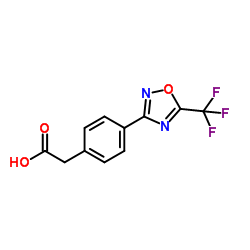 {4-[5-(Trifluoromethyl)-1,2,4-oxadiazol-3-yl]phenyl}acetic acid Structure