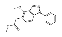 methyl 2-(4-methoxy-1-phenyl-indazol-5-yl)acetate structure