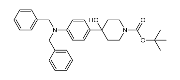 tert-butyl 4-(4-(dibenzylamino)phenyl)-4-hydroxypiperidine-1-carboxylate结构式