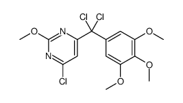 4-chloro-6-[dichloro-(3,4,5-trimethoxyphenyl)methyl]-2-methoxypyrimidine Structure