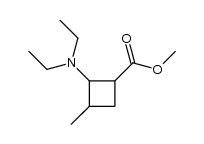 methyl 2-(diethylamino)-3-methylcyclobutanecarboxylate结构式