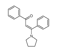 3-pyrrolidino-1,3-diphenyl-2-propen-1-one结构式