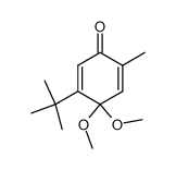3-tert-butyl-4,4-dimethoxy-6-methyl-cyclohexa-2,5-dienone结构式