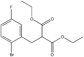 diethyl 2-(2-bromo-5-fluorobenzyl)malonate结构式