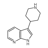 3-(4-哌啶基)-1H-吡咯并[2,3-b]吡啶结构式
