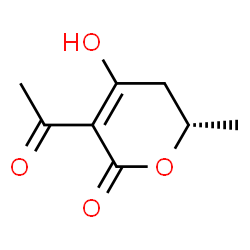 2H-Pyran-2-one, 3-acetyl-5,6-dihydro-4-hydroxy-6-methyl-, (S)- (9CI)结构式