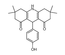 3,4,6,7-tetrahydro-3,3,6,6-tetramethyl-9-(4-hydroxyphenyl)acridine-1,8(2H,5H,9H,10H)-dione结构式