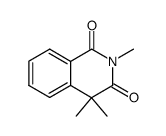 1,2,3,4-Tetrahydro-2,4,4-trimethyl-1,3-dioxoisoquinoline结构式