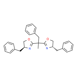 (4S,4'S)-2,2'-(1-苯基丙烷-2,2-二基)双(4-苄基-4,5-二氢恶唑)结构式