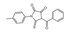 4-benzoyl-1-(4-methylphenyl)-5-sulfanylidenepyrrolidine-2,3-dione结构式