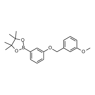 2-(3-((3-Methoxybenzyl)oxy)phenyl)-4,4,5,5-tetramethyl-1,3,2-dioxaborolane Structure