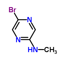 5-Bromo-N-methyl-2-pyrazinamine结构式