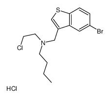N-[(5-bromo-1-benzothiophen-3-yl)methyl]-N-(2-chloroethyl)butan-1-amine,hydrochloride Structure