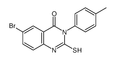 6-bromo-3-(4-methylphenyl)-2-sulfanylidene-1H-quinazolin-4-one结构式