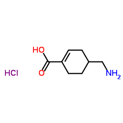 4-(Aminomethyl)-1-cyclohexene-1-carboxylic acid hydrochloride (1:1)结构式