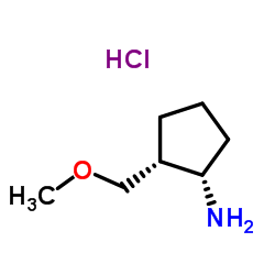 (1S,2R)-2-(Methoxymethyl)cyclopentanamine hydrochloride (1:1)结构式