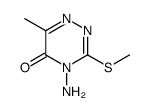 4-AMINO-6-METHYL-3-(METHYLSULFANYL)-1,2,4-TRIAZIN-5(4H)-ONE结构式