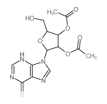 [4-acetyloxy-5-(hydroxymethyl)-2-(6-sulfanylidene-3H-purin-9-yl)oxolan-3-yl] acetate structure
