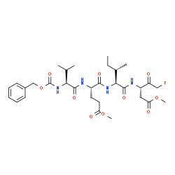 Z-Val-Glu(OMe)-Ile-DL-Asp(OMe)-fluoromethylketone structure