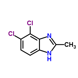 4,5-Dichloro-2-methyl-1H-benzimidazole结构式