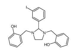 Imidazolidine, 1,3-bis(2-hydroxyphenyl)-2-(m-iodophenyl)- structure