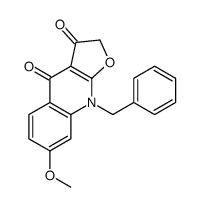 9-benzyl-7-methoxyfuro[2,3-b]quinoline-3,4-dione结构式