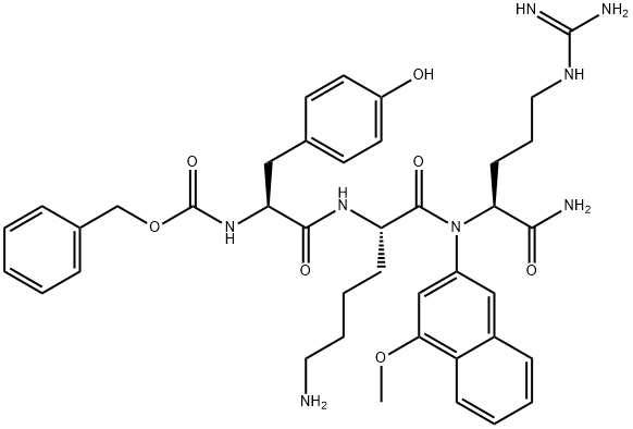 Z-Tyr-Lys-Arg-4MβNA结构式