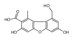 3,7-dihydroxy-9-(hydroxymethyl)-1-methyldibenzofuran-2-carboxylic acid Structure