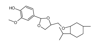 2-methoxy-4-[4-[[(1R,2S,5R)-5-methyl-2-propan-2-ylcyclohexyl]oxymethyl]-1,3-dioxolan-2-yl]phenol结构式