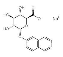 2-萘基-β-D-葡糖苷酸钠结构式