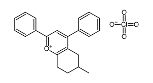 6-methyl-2,4-diphenyl-5,6,7,8-tetrahydrochromen-1-ium,perchlorate结构式