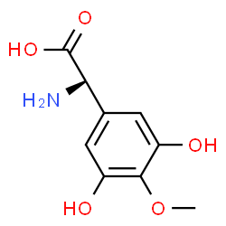 Benzeneacetic acid, alpha-amino-3,5-dihydroxy-4-methoxy-, (alphaS)- (9CI)结构式