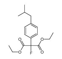 diethyl 2-fluoro-2-[4-(2-methylpropyl)phenyl]propanedioate Structure