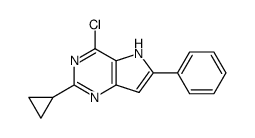 4-chloro-2-cyclopropyl-6-phenylpyrrolo[3,2-d]pyrimidine结构式