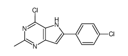 4-chloro-6-(4-chlorophenyl)-2-methylpyrrolo[3,2-d]pyrimidine Structure