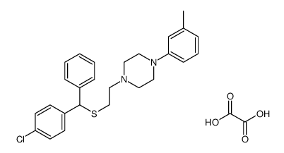 1-[2-[(4-chlorophenyl)-phenylmethyl]sulfanylethyl]-4-(3-methylphenyl)piperazine,oxalic acid结构式