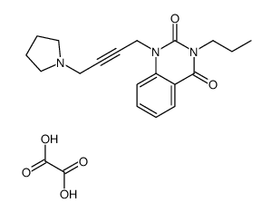 oxalic acid,3-propyl-1-(4-pyrrolidin-1-ylbut-2-ynyl)quinazoline-2,4-dione Structure